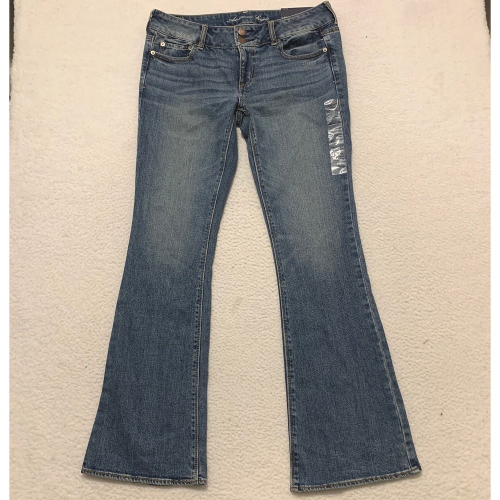 American Eagle Artist Stretch Flare Jeans 10 Regular (34x32) Blue Denim NWT!